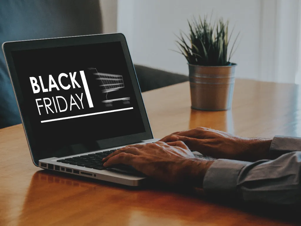 Una persona revisa ofertas de Black Friday