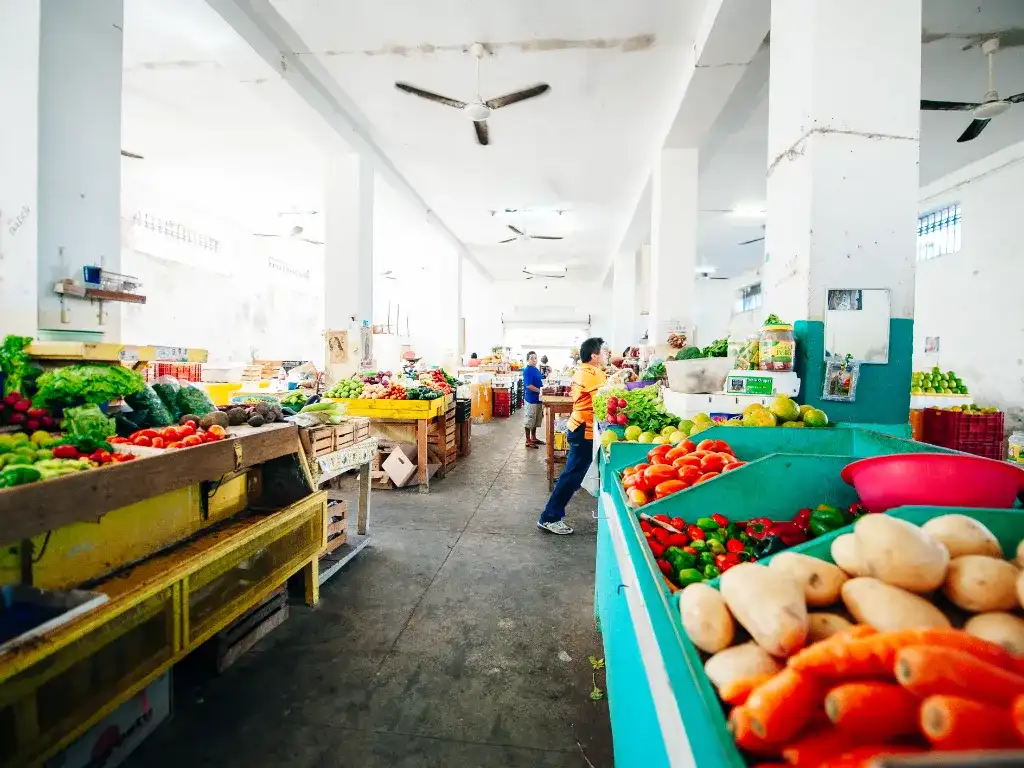 Mercado de frutas y verduras en México